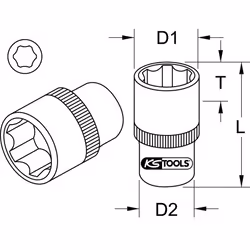 Kstools - 1/2 Douilles, 23mm