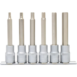 Kstools - 1/2 Jeu de douilles tournevis 6 pans intérieur, longues, 6 pcs