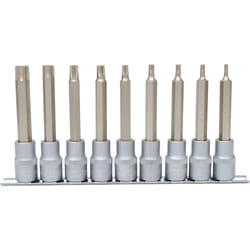 Kstools - 1/2 Jeu de douilles tournevis Torx, longues, 9 pcs, T20-T60