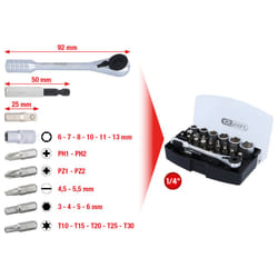 Kstools - ks tools 911.2010 jeu de 24 embouts 1/4''