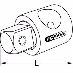 Ks Tools 911.3826 Réducteur Pour Poignée Coulissante 1/2'' F-3/8'' M