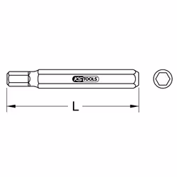 Kstools - ks tools - Embout de vissage ks 6pans 6mm - entrainement 10 - 975.1006