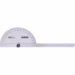 Idéal pour mesure d'angle de 0° à 180° Arc en demi cercle Avec vis de réglage Deux graduations en sens opposé Graduation mill ...