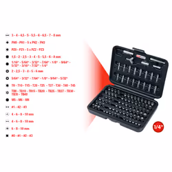 KS Tools 911.2026, 100 pièce(s), Nickel, DIN 3126, ISO 1173 - C 6,3, 25 mm, 750 g, 25,4 / 4 mm (1 / 4")