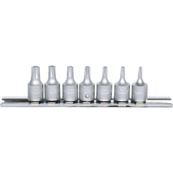 Kstools - 1/4 Jeu de douilles de vissage,5pans percé,7 pcs
