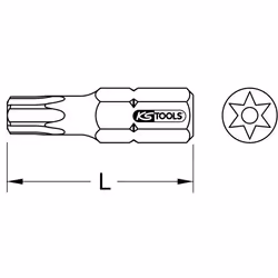 Kstools - Embouts de vissage torx® percé classic TB60