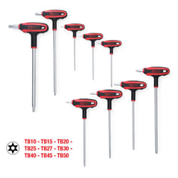 KS TOOLS Jeu de clés mâles Torx percé poignée T 9pcs.TB10-TB50 ( 151.8160 )