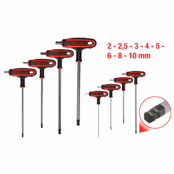 KS Tools 151.8155, Jeu de clés hexagonales en T, 8 pièce(s), Manche en t avec bras court, Sulfate de chondroïtine, 440 g