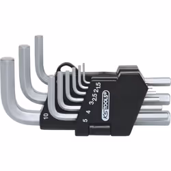 KS Tools 151.3210, Set de clé allen/hexagonale forme de l, Métrique, 9 pièce(s), 1.5,2,2.5,3,4,5,6,8,10 mm, 260 g