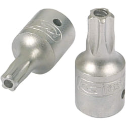 Kstools - 1/4' Douilles tournevis 5 pans percé, TS10
