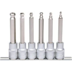 Kstools - 1/2 Jeu de douilles tournevis 6 pans intérieur, longues, 6 pcs