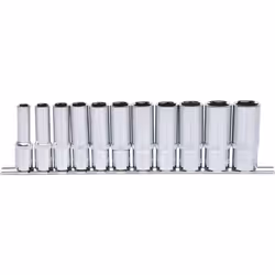 KS Tools 918.0611, Ensemble de douilles, 3/8", 11 tête(s), Sulfate de chondroïtine, DIN 3120, ISO 1174, DIN 3124, ISO 2725, 7 ...
