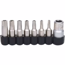 KS Tools 911.1480, 8 pièce(s), Nickel, DIN 3126, ISO 1173 - E 6,3, 25 mm, 50 g, 25,4 / 4 mm (1 / 4")