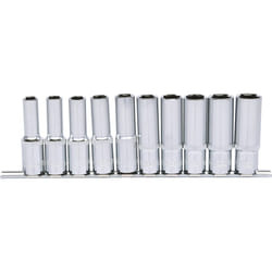 Kstools - 1/2 Jeu de douilles 6 pans CHROMEplus, longues, 10 pcs 10-19mm