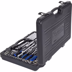 1/4+3/8+1/2 CHROMEplus Coffret de douilles, 124 pcs