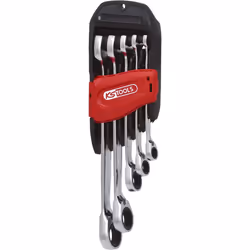 KS TOOLS Jeu de clés mixtes à cliquet réversible GEARplus, 5 pcs 8-19mm