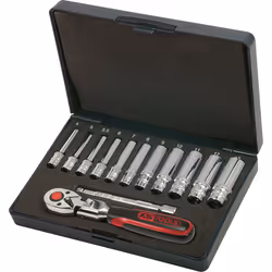 KS Tools 918.0613, Ensemble de douilles, 1/4", 13 tête(s), Sulfate de chondroïtine, 780 g