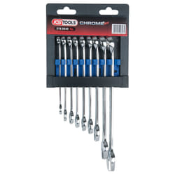 Kstools - Jeu de clés mixtes inclinées CHROMEplus, 9 pcs