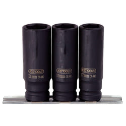 Kstools - 1/2 Jeu de douilles à chocs 6 pans, longues, 3 pcs