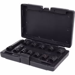 1/2 Jeu de douilles à chocs 6 pans, courtes, 12 pcs