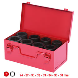Kstools - 1 Jeu de douilles à chocs 6 pans, longues, 8 pcs