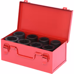 Kstools - 1 Jeu de douilles à chocs 6 pans, longues, 8 pcs