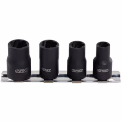 KS Tools 913.1450, Ensemble de douilles, 1/4", 4 tête(s), Acier au chrome-molybdène, DIN 3120, ISO 1174, 200 g