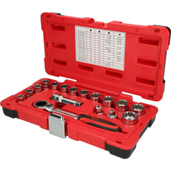 Kstools - 3/8+1/2 Coffret de douilles TRIPLEplus, 17 pcs