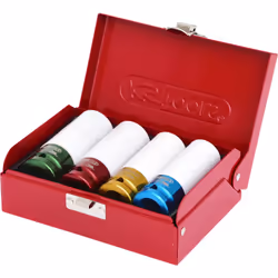 KS Tools 515.1006, Ensemble de douilles, 1/2", 4 tête(s), Acier au chrome-molybdène, ISO 1174, DIN 3121, 1,45 kg