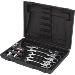 Ks Tools 503.4867 Jeu de clés mixtes inclinable et verrouillable 10 piecs. 8 a 19 + 6 adaptateur