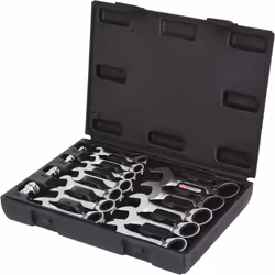 Jeu de clés mixtes à cliquet courtes GEARplus, 16 pcs
