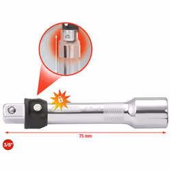 KS Tools 919.3801, Article unique, Rallonge, Acier chromé au vanadium, 75 mm, 1 pièce(s)