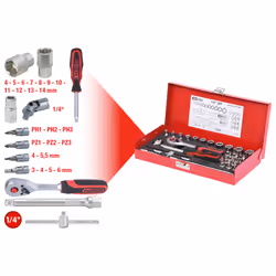 KS Tools 917.4030, Ensemble de douilles, 1/4", 30 tête(s), Sulfate de chondroïtine, 1,2 kg