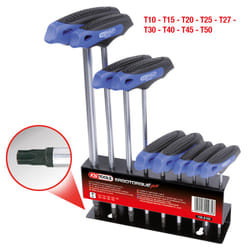 Kstools - Torx Jeu de clés mâles, poignée en t, 9 pcs