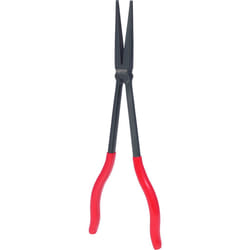 Ks tools 500.7051 pince électronique standard à bec demi-rond droit extra-longue 270 mm