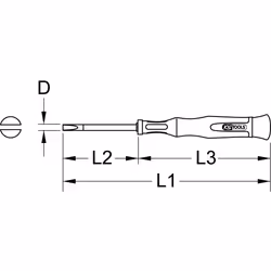 Tournevis de mécanique de précision 4 en 1 - 130 mm pour vis Torx