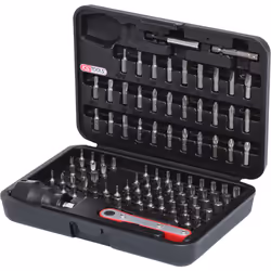 KS Tools 911.2080, 99 pièce(s), Nickel, DIN 3126, ISO 1173 - C 6,3, 25 mm, 750 g, 25,4 / 4 mm (1 / 4")