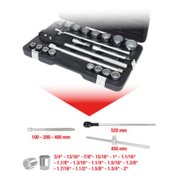 KS TOOLS 3/4 Coffret de douilles, 21 pcs 12 pans ( 911.0751 )