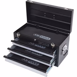 Description générale Coffre à outils vide avec 3 tiroirs, conçu pour offrir une grande capacité de rangement et une sécurité  ...