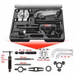 KS Tools 700.1200, Extracteur à mâchoires coulissantes, Acier, 22 pièce(s), 16,4 kg