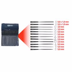 Jeu de fichiers KS Tools; 145 mm; 12 unités