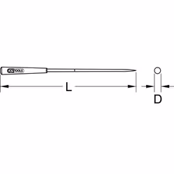 Lime aiguille ronde 3mm x L.145 mm