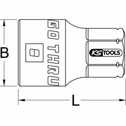 Kstools - Douilles traversantes ring stop® 12 pans 10 mm