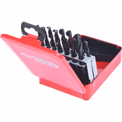 KS TOOLS Coffret de forets HSS-R laminés, 19 pcs en box métal, 1-10mm