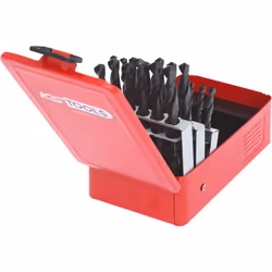 KS TOOLS Coffret de forets HSS-R laminés, 25 pcs en box métal, 1-13mm