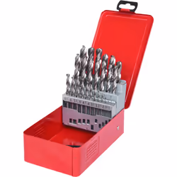 KS Tools 330.2613, Perceuse, Ensemble de forets, Rotation vers la droite, Métal, Plastique, Bois, 118°, Acier rapide (HSS-G)