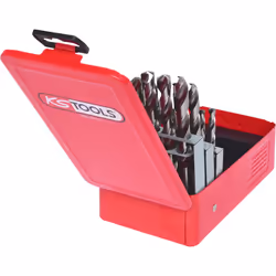 Kstools - Coffret de forets étagés hss TiN, en box métal, 25 pcs 1-13mm