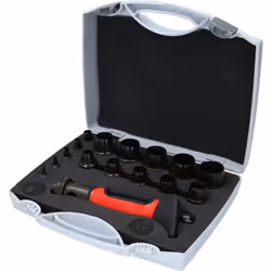 Poignée ergonomique Chrome Vanadium Coffret de rangement Utilisations : mousse, carton, cuir, caoutchouc, textiles, plastique ...