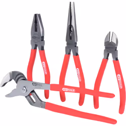 KS Tools 115.1304, Pince diagonale, Acier, Rouge
