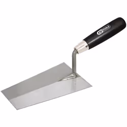 Truelle italienne carrée - lame acier - manche bois - 220 mm